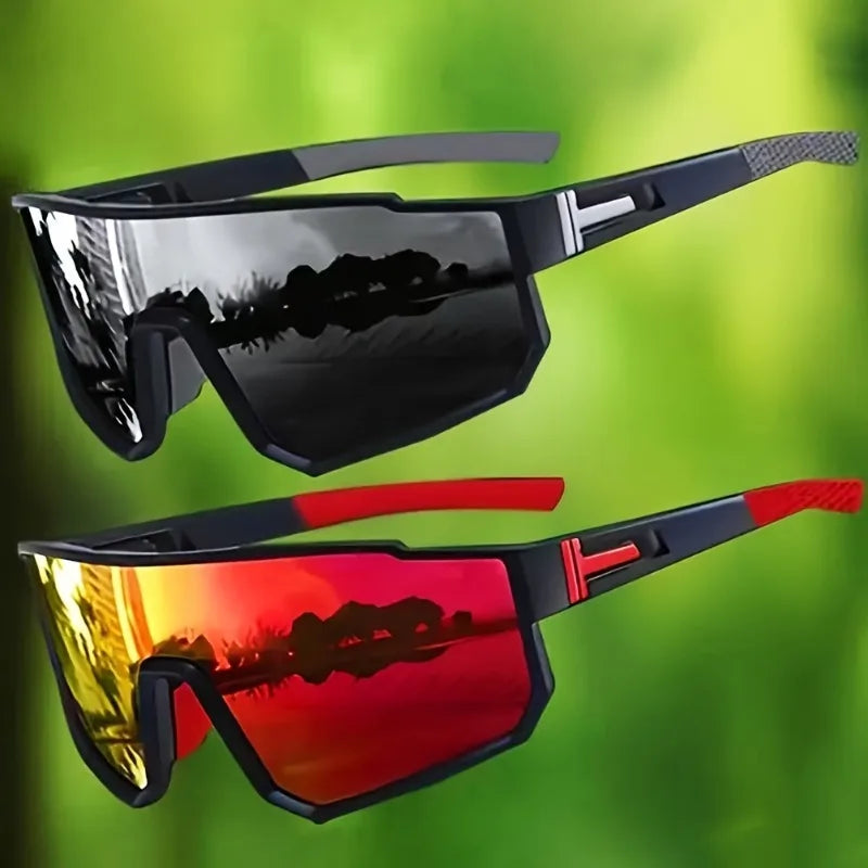 2Pcs Outdoor Cycling Sunglasses Men Road Driving Bike Glasses Sports Mountain Climbing Women Bicycle Cycling UV400 Goggles