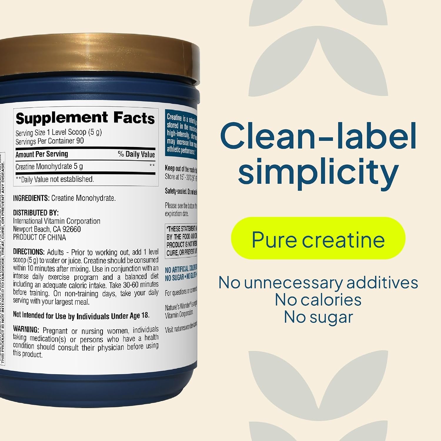 Micronized Creatine Monohydrate Powder, 90 Servings | 5G Pure Creatine per Serving, Unflavored, Gluten-Free, Lean Muscle, Strength, Recovery Support for Women & Men, Rd-Formulated