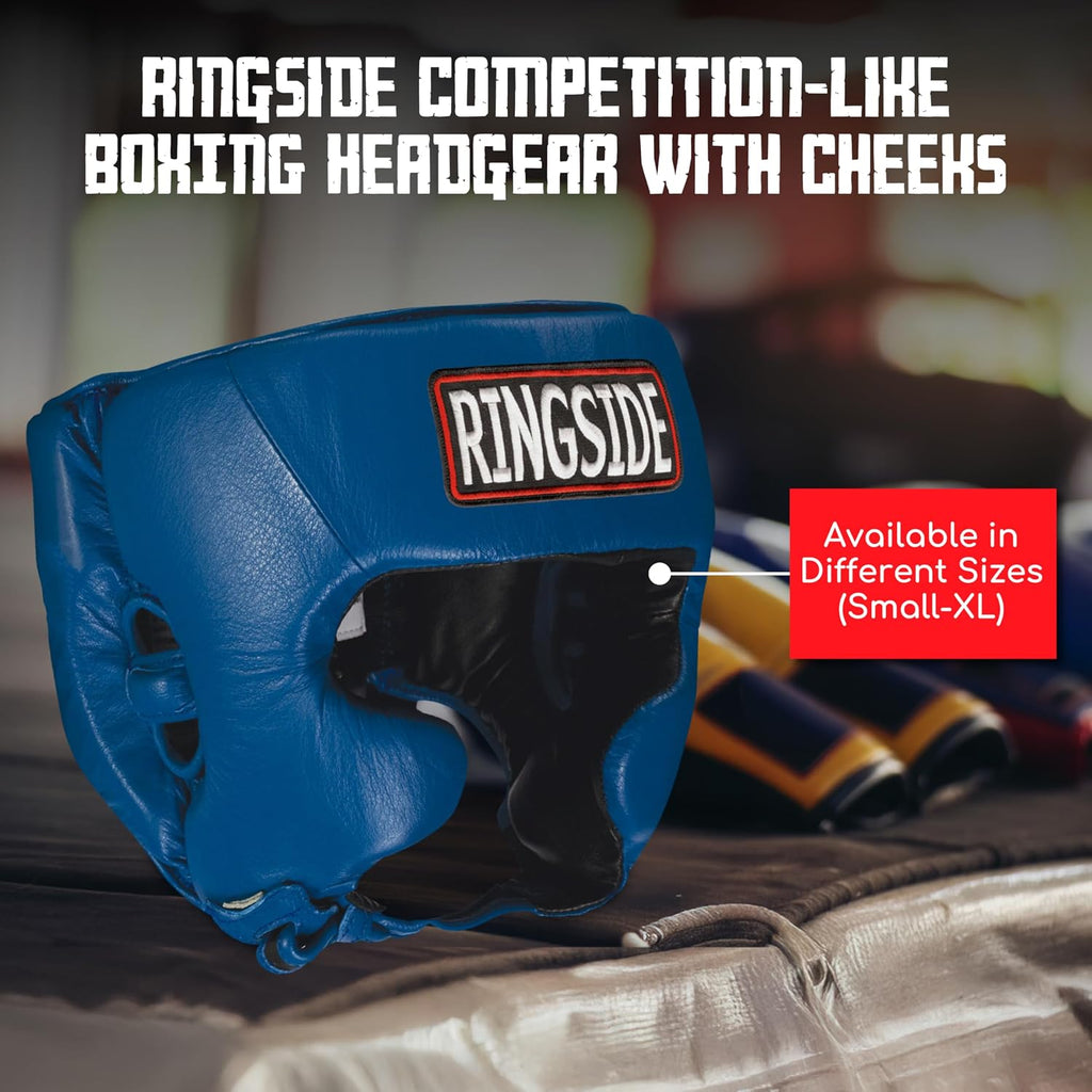 Competition-Like Boxing Headgear with Cheeks