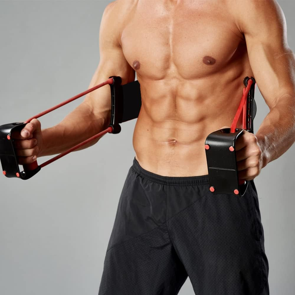 Stable Push up Bars Resistance Band Power Push up plus with 24 Resistance Levels Training Back, Shoulder, Chest and Arm Muscles Equipment