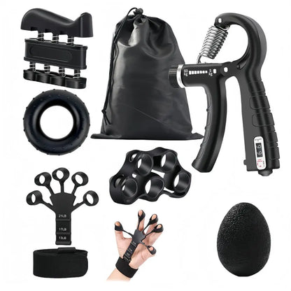Grip Strength Trainer Forearm Strengthener Finger Stretcher Finger Exerciser Hand Gripper Strength Ring &amp; Stress Ball