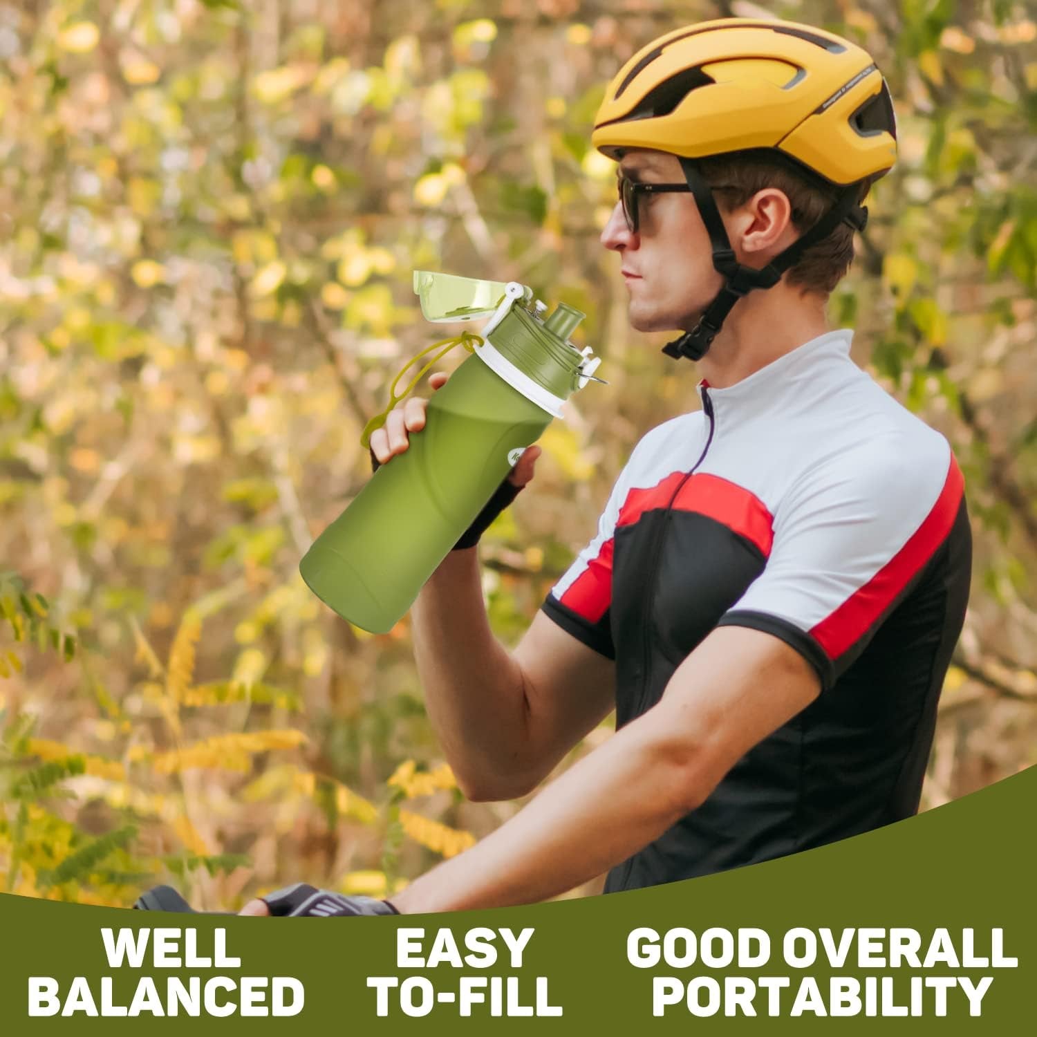 Collapsible Silicone Water Bottles-750Ml,Medical Grade,Bpa Free Travel Water Bottle Can Roll Up,26Oz,Leak Proof Foldable Sports &amp; Outdoor Water Bottles