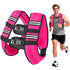 Weighted Vest Pink 20 Lb Weight Vest for Woman Men Sport Weighted Vest with Reflective Stripe Adjustable Buckle Straps Mesh Pocket for Strength Training Running