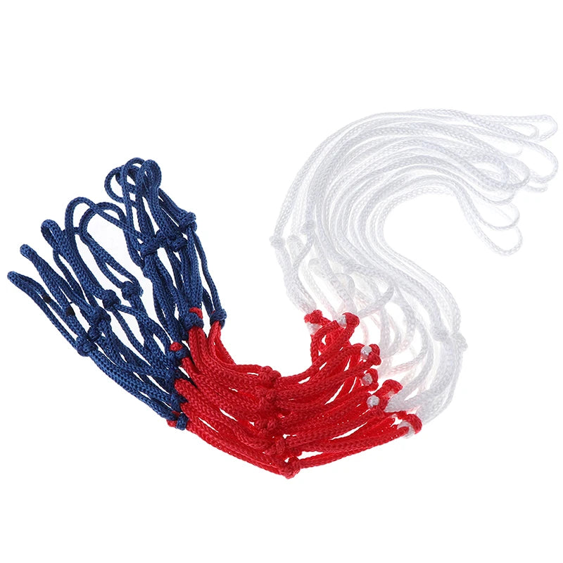 1-3X Standard Basketball Net Durable Polypropylene Fiber Outdoor Sports Basketball Tri-Color Basketball Net Mesh Replacement