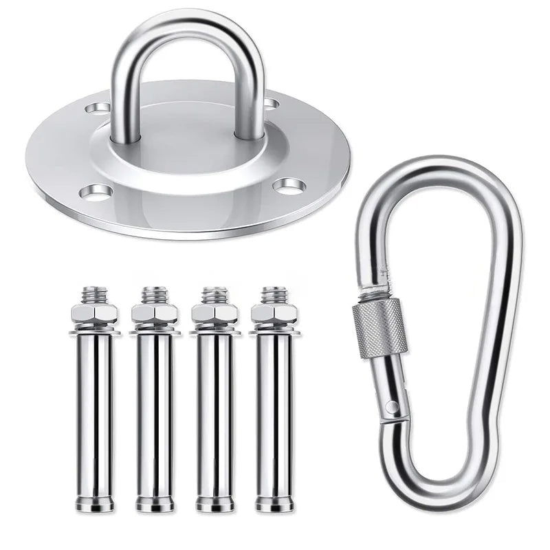 Stainless Steel Suspension Bracket Hammock Mount Ceiling Hook Anchor Hanger for Gym Training Aerial Yoga Sex Swing Hanging Kit
