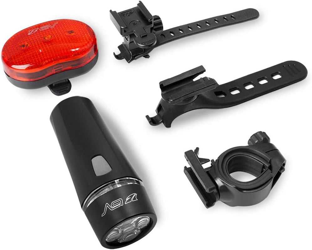 Bike Lights, Super Bright with 5 LED Bike Headlight & 3 LED Rear, Bike Lights for Night Riding with Quick-Release, Waterproof Bicycle Light Set, Bike Accessories, Bicycle Accessories, Flashlight