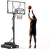 44" Portable Basketball Hoop with Shatter-Proof Polycarbonate Backboard, 5.25-10Ft Height Adjustable Basketball Goal, Indoor/Outdoor Use