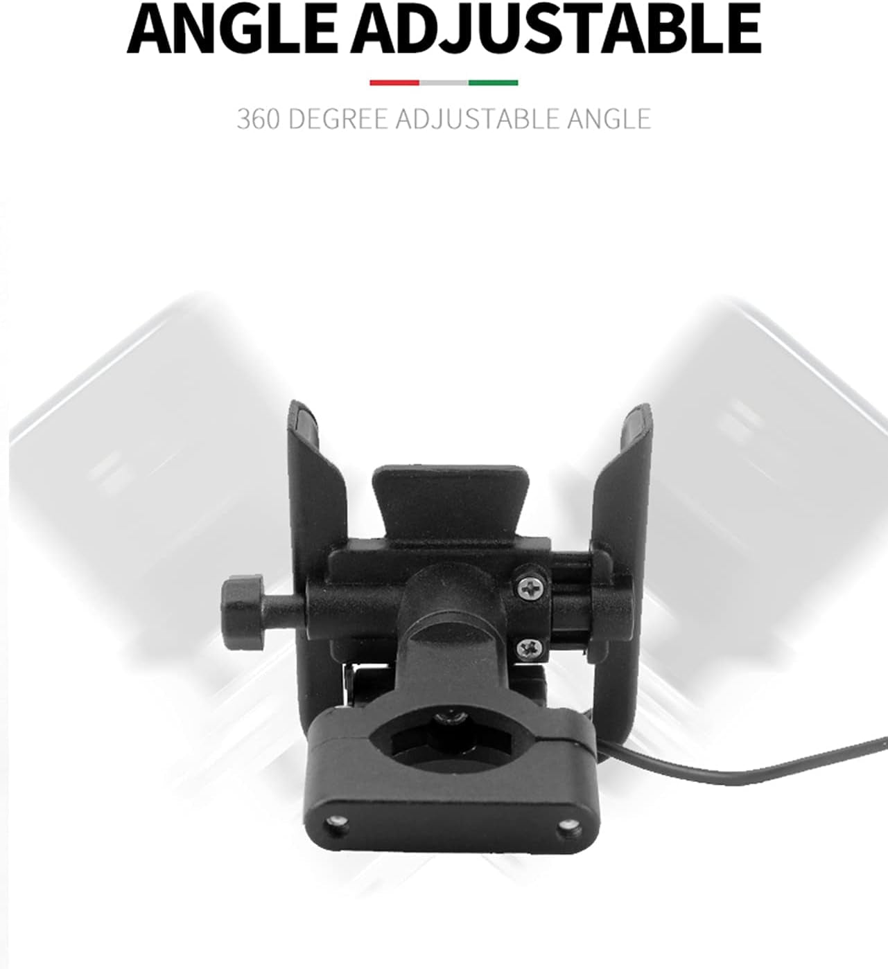 Bike Motorcycle Phone Mount Handlebar/Rear-View Mirror Bike Cell Phone Holder Sturdy Aluminum Alloy 360° Rotating Bicycle Phone Mount for 4.0-6.5 Inch Smartphones