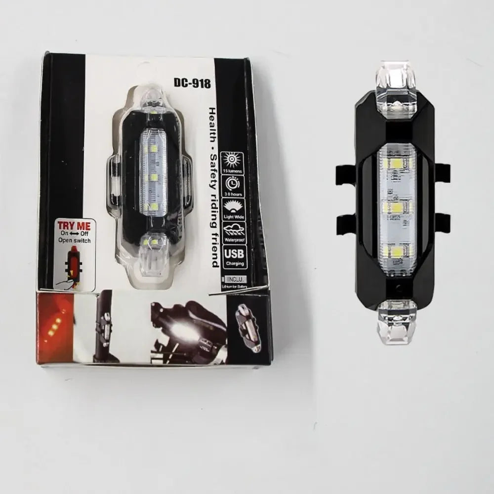 USB Rechargeable City Mountain Bike Bicycle Light Waterproof Colorful Bike Light Flashing Safety Lights Bicycle Lights