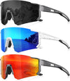 Sports Polarized Sunglasses Men Women for Running Baseball Hiking | 3 Pack Lightweight Sun Glasses with UV Protection for Cycling Fishing