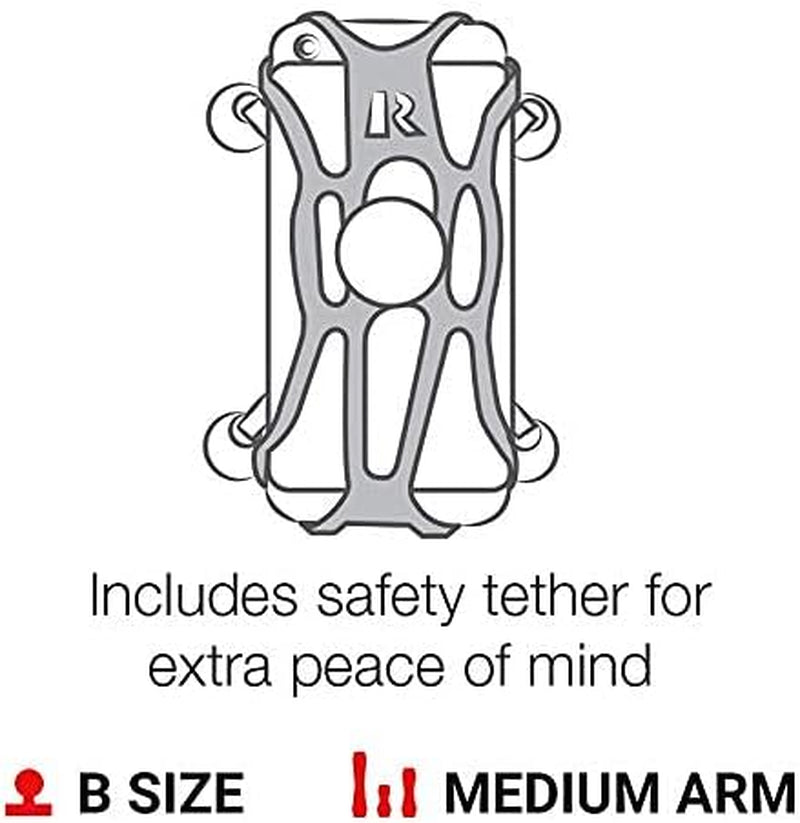 X-Grip Large Motorcycle Phone Mount with Handlebar U-Bolt Base, Medium Arm, Universal Bike &amp; ATV Smartphone Holder RAM-B-149Z-UN10U