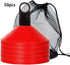 Set of 50 Agility Soccer Cones with Carry Bag Logo Disc and Holder for Training Football Kids Sports Field Cone Markers