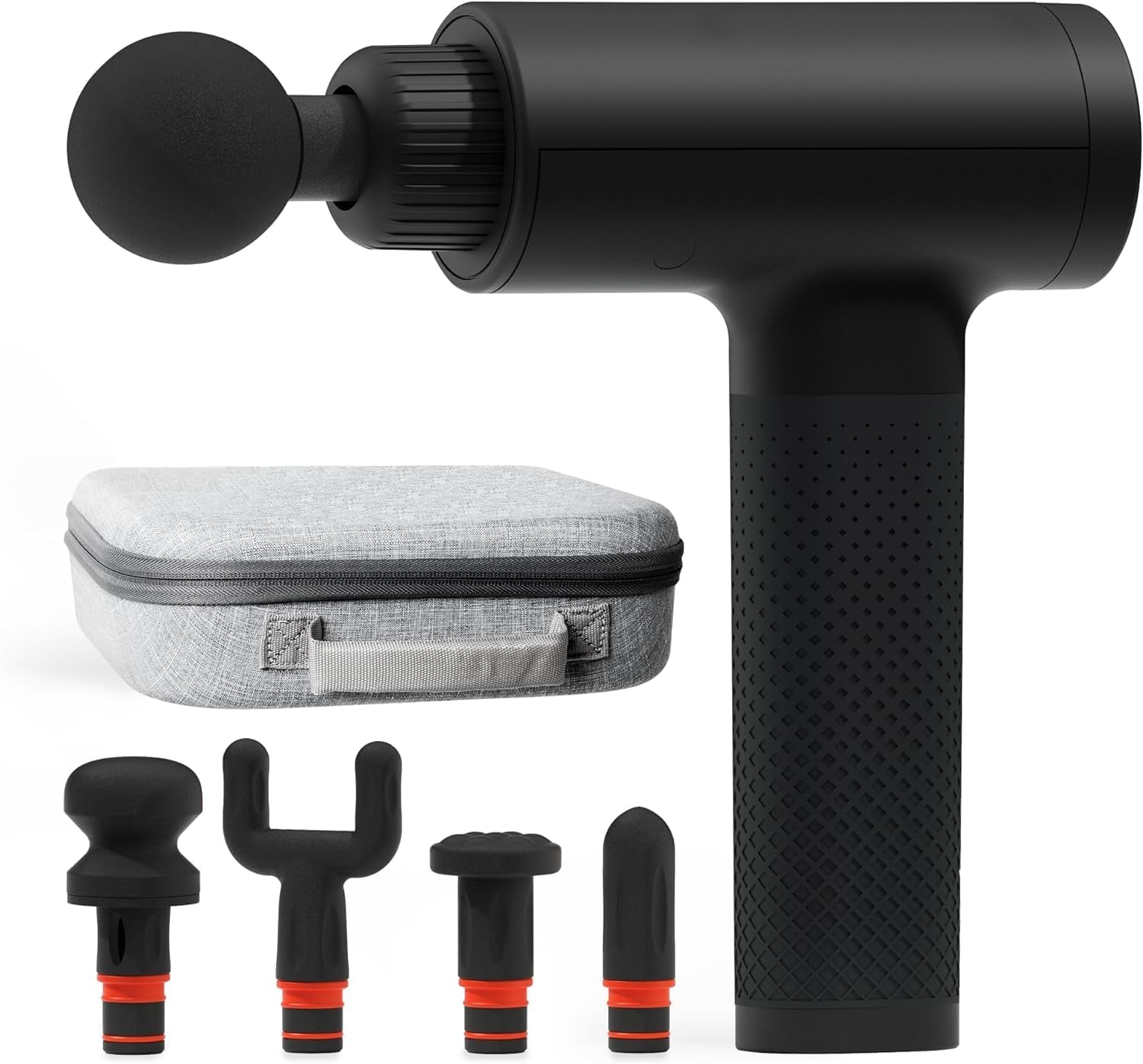 Powerboost Deep Tissue Percussion Massage Gun [2026 Version] - Handheld Massager| 6 Speeds| 5 Attachments| Carrying Case| Full Body Muscle Recovery & Pain Relief| Gift for Men & Women