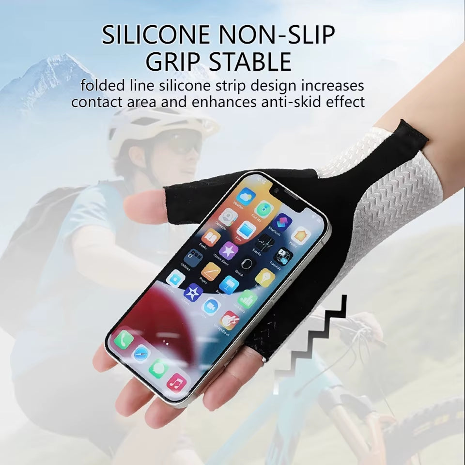 Summer Breathable Half Finger Cycling Gloves Ultralight Road Bike Gloves Anti-Slip Silicone Pad Cooling Sport Gear