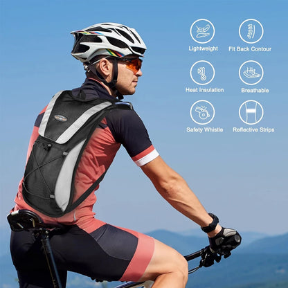 1Pcs Hydration Pack Lightweight Insulation Water Rucksack Backpack Bladder Bag Cycling Bicycle Bike/Hiking Climbing Pouch