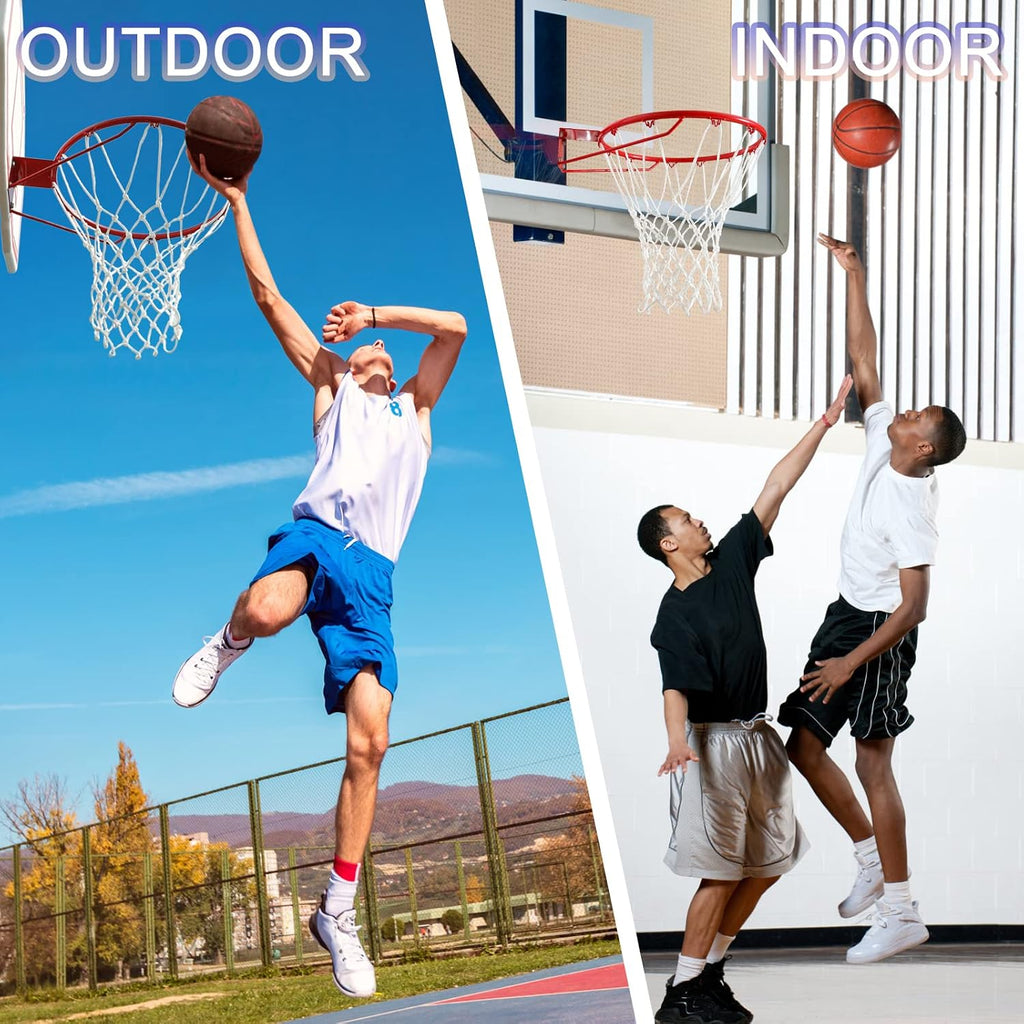 Basketball Net Outdoor,(7.16 Oz) 12 Loops Professional Heavy Duty Basketball Net Replacement,All Weather anti Whip, Suitable for Outdoor Standard 12 Loops Basketball Hoop