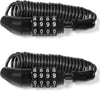 2 Pack Mini Retractable Cable Lock with Code, Small Snowboard Bike Lock with 4 Digit Combination, Travel Wire Padlock for Motorcycle Helmet Luggage Suitcase anti Theft Ski Backpack Outdoor