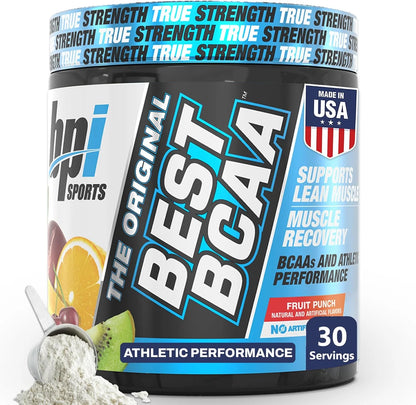 Best BCAA Powder, Fruit Punch, 10.58 Oz, 30 Servings, Amino Acids for Muscle Recovery