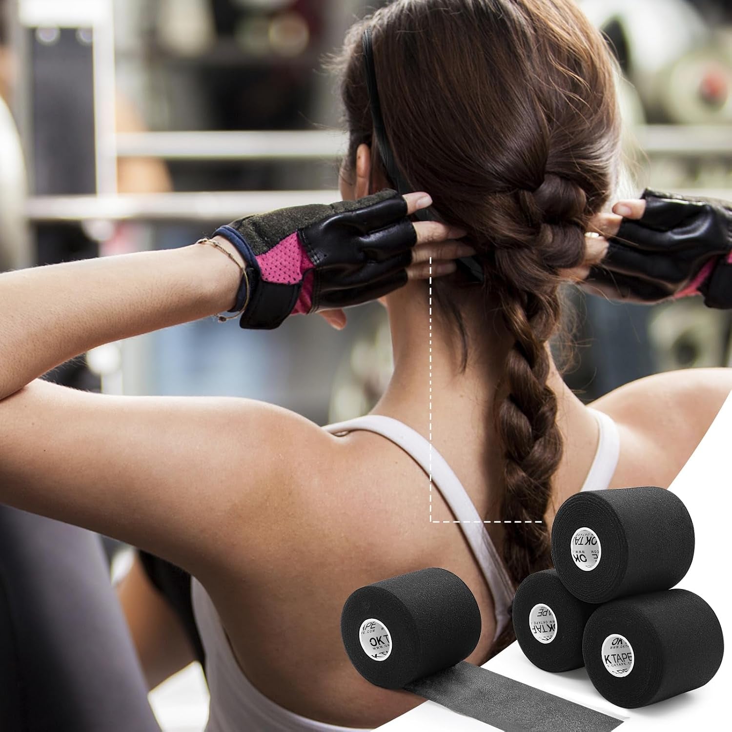 Pre Wrap Tape 4-Rolls 120 Yds Athletic Foam Underwrap for Sports | Soft, Breathable, Skin-Friendly and Latex-Free, Protect for Ankles Wrists Hands and Knees, 2.75 Inches - Black