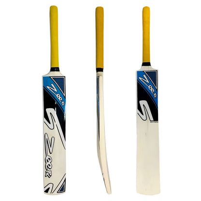 Cricket Bat Junior Size Kit with Wickets Stumps and Soft Tennis Tape Ball Red