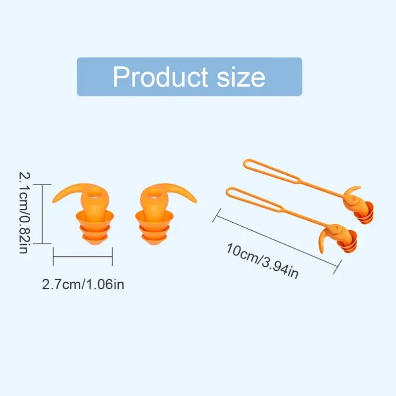 1Pair/2Pair Swim Ear Plugs Silicone Waterproof Anti-Noise Pool Accessories Swimmingearplugs Water Sports Swim Swimming Ear Plugs