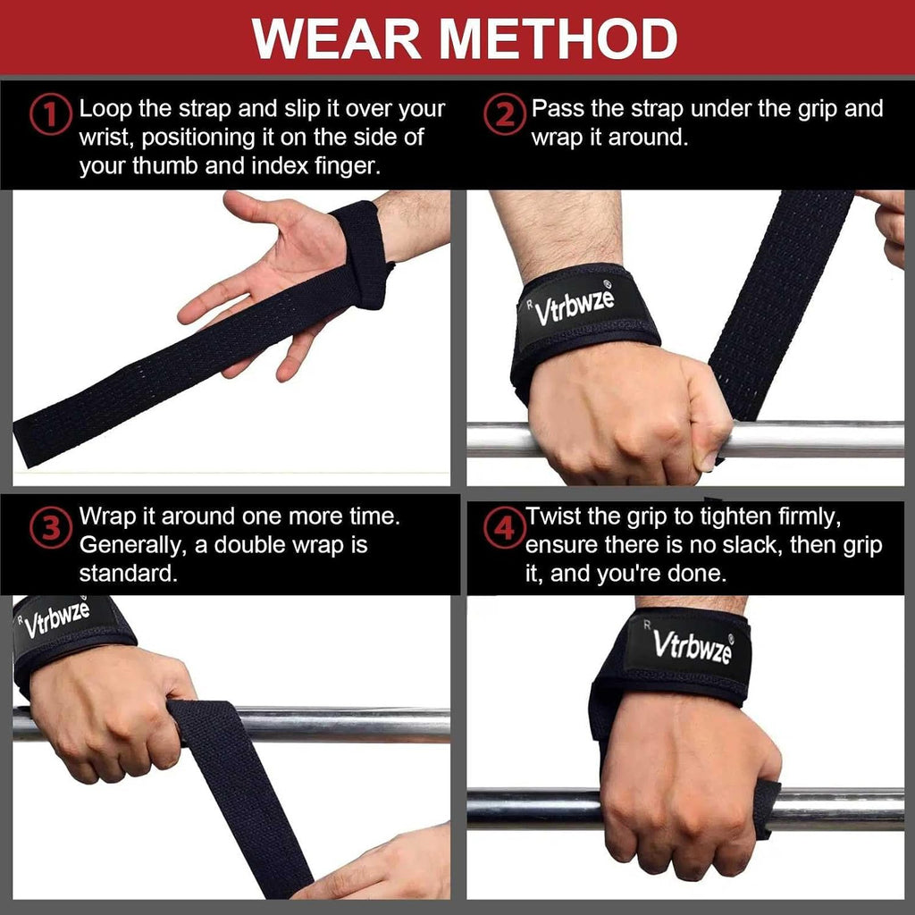 Gym Lifting Straps for Weightlifting & Deadlift - Non-Slip Silicone Grip, Padded Wrist Support for Bodybuilding, Workout & Strength Training, Unisex Design for Men & Women