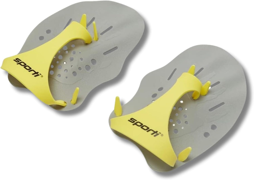 Contour Hand Paddles, Adjustable Straps for Unisex-Adults & Kids | Lightweight Polypropylene, Silicone Strap, Form-Fitting Design, Stroke Training Aid, Lap Pool Drills, Beginner to Advanced