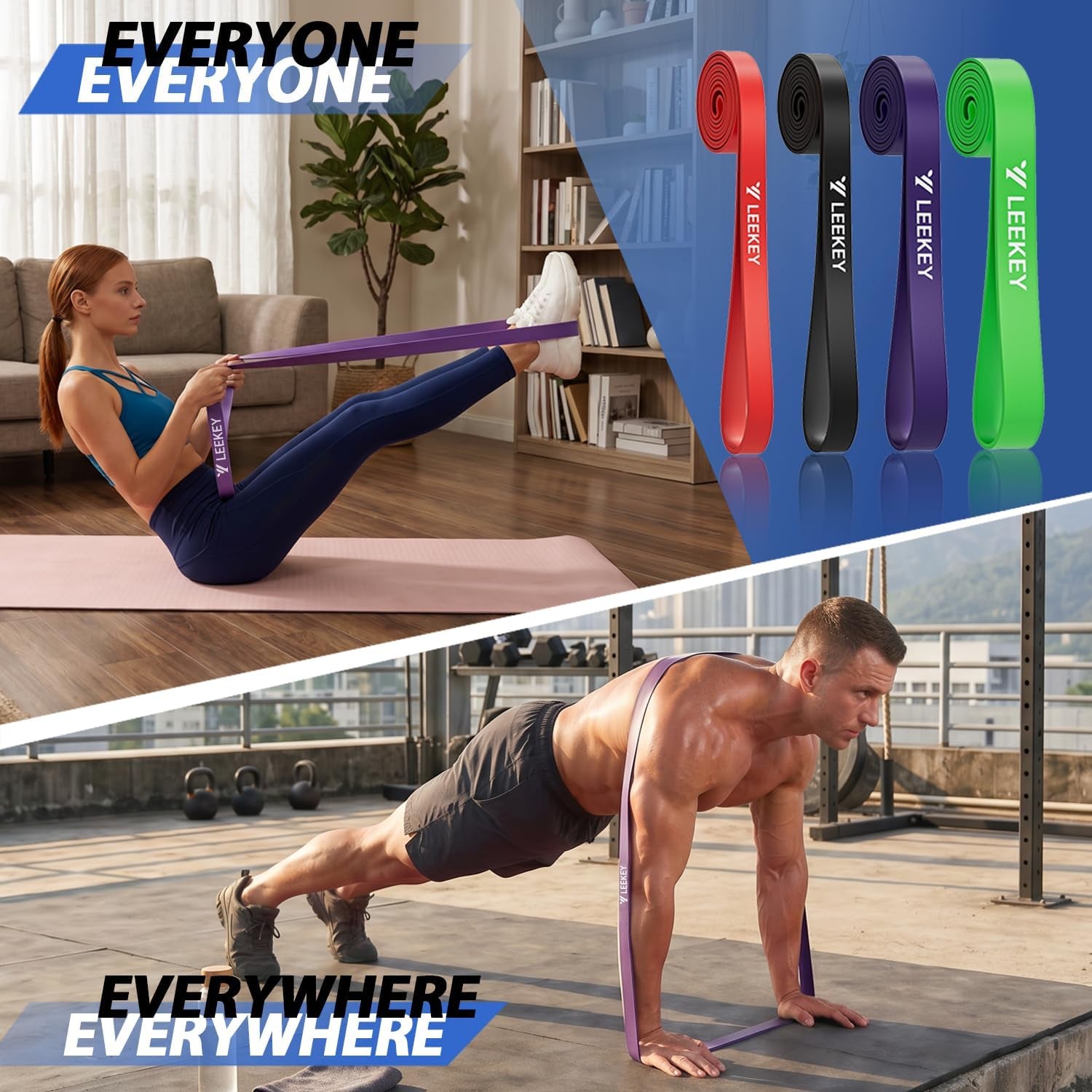 Resistance Bands for Pull up Assist, Exercise & Workout Bands Set | Long Resistance Bands for Pull up Assist, Strength Training, Physical Therapy, Stretching, Home Gym
