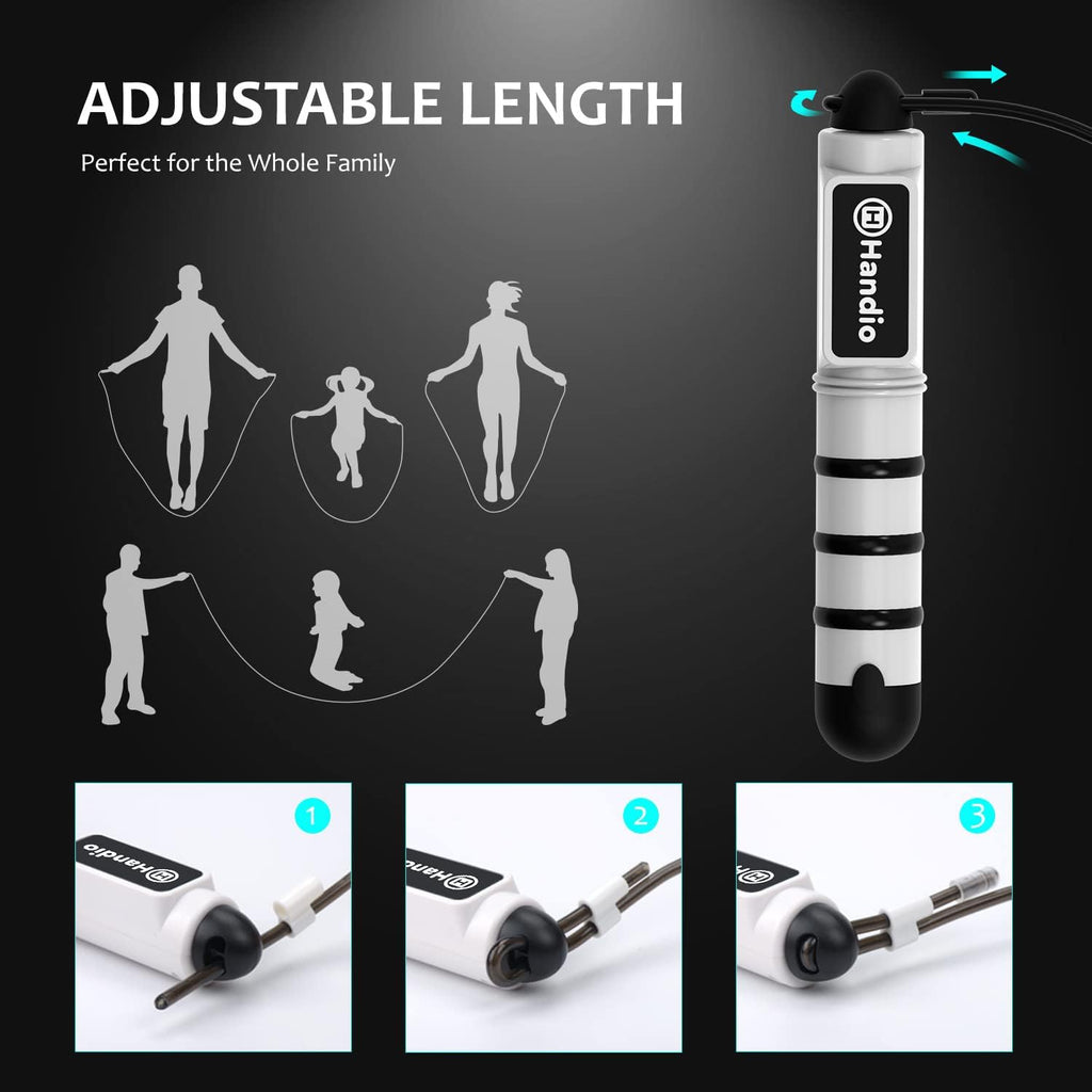 Jump Rope,  Jump Rope with Counter, Workout Jumping Rope with Steel Ball Bearings, Adjustable Length Speed Skipping Rope for Men Women Kids Home Gym, Crossfit, Fitness Exercise