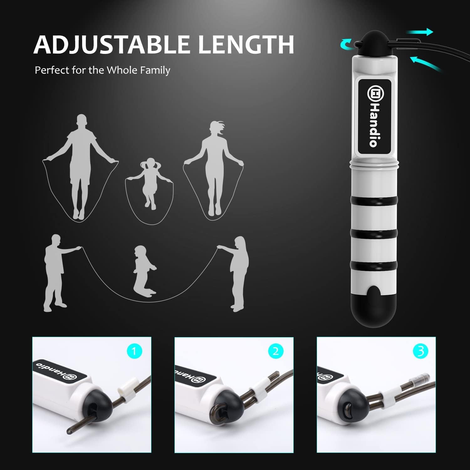 Jump Rope,  Jump Rope with Counter, Workout Jumping Rope with Steel Ball Bearings, Adjustable Length Speed Skipping Rope for Men Women Kids Home Gym, Crossfit, Fitness Exercise