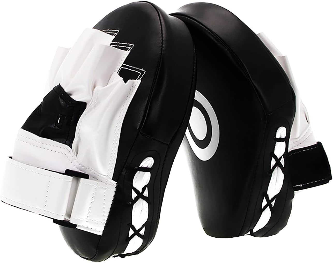 Boxing Curved Focus Punching Mitts- Leatherette Training Hand Pads Karate Muay Thai Training Gloves with Adjustable Strap