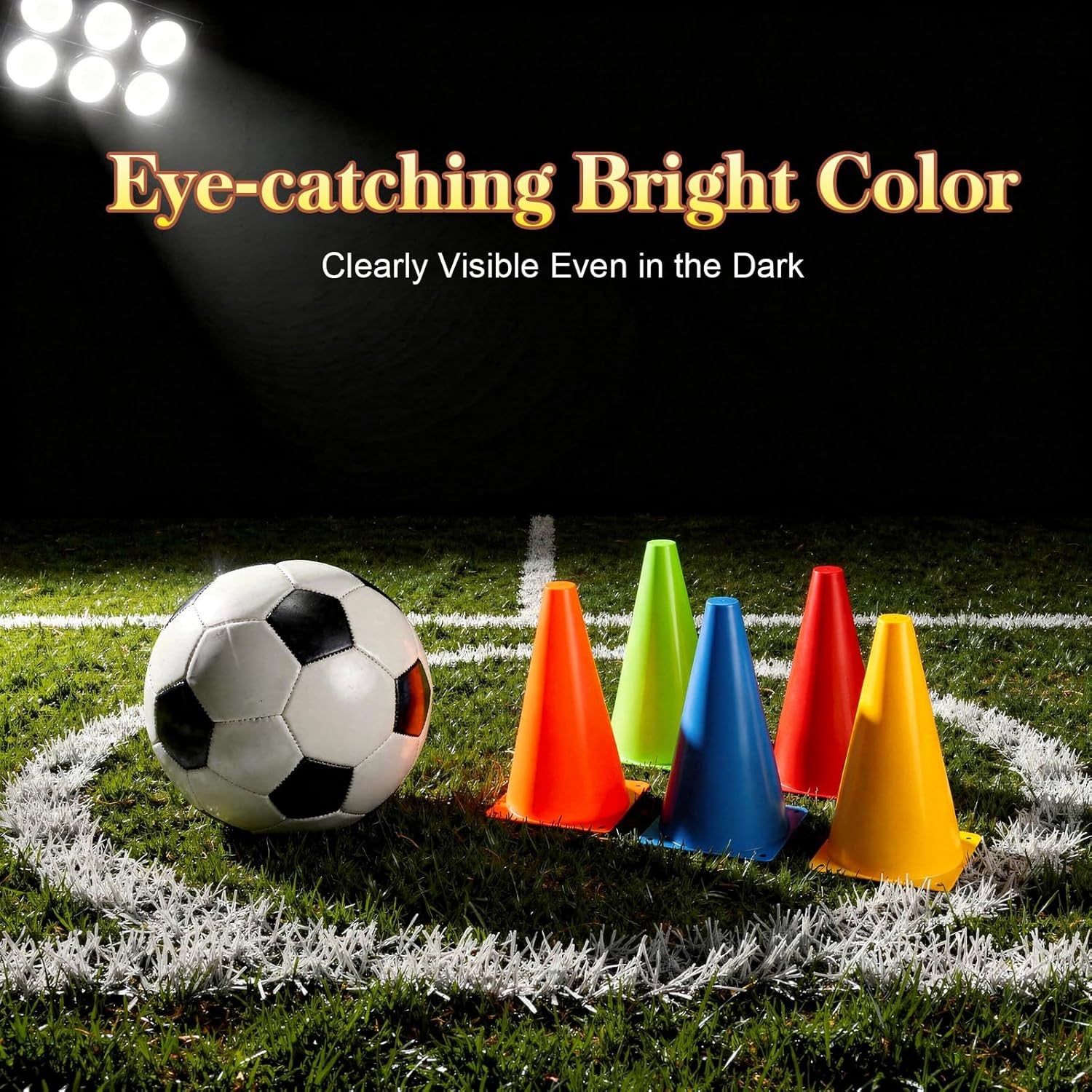 30 Pack Plastic Training Cones, 9 Inches Traffic Cones Indoor Outdoor Sports Agility Cones Soccer Flexible Cone Sets for Soccer, Skating, Drills, Football, Basketball, Assorted Colors