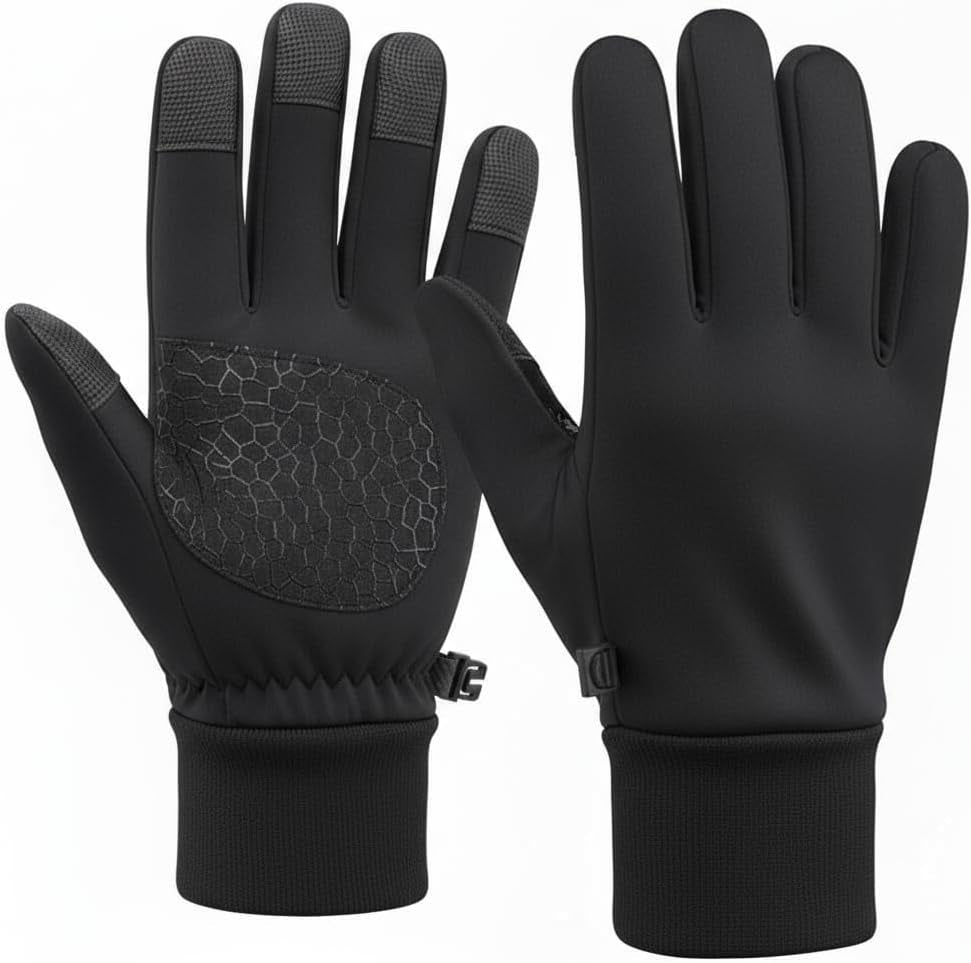 Winter Waterproof Snow Gloves for Men Women,Cold Weather Thermal Gloves | Touchscreen & Non-Slip Palm & Warm Fleece Lined for Running Cycling Driving Hiking