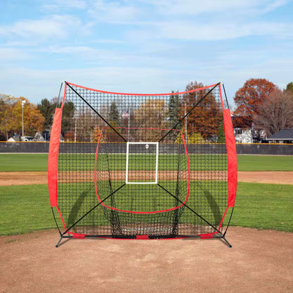 7 X 7 Ft. Baseball Softball Practice Net, Portable Baseball Training Net for Hitting Batting Catching Pitching