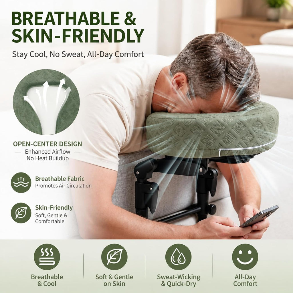Massage Headrest for Bed,Adjustable Massage Head Holder,Home Massage Kit