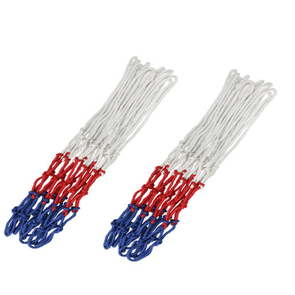 1-3X Standard Basketball Net Durable Polypropylene Fiber Outdoor Sports Basketball Tri-Color Basketball Net Mesh Replacement