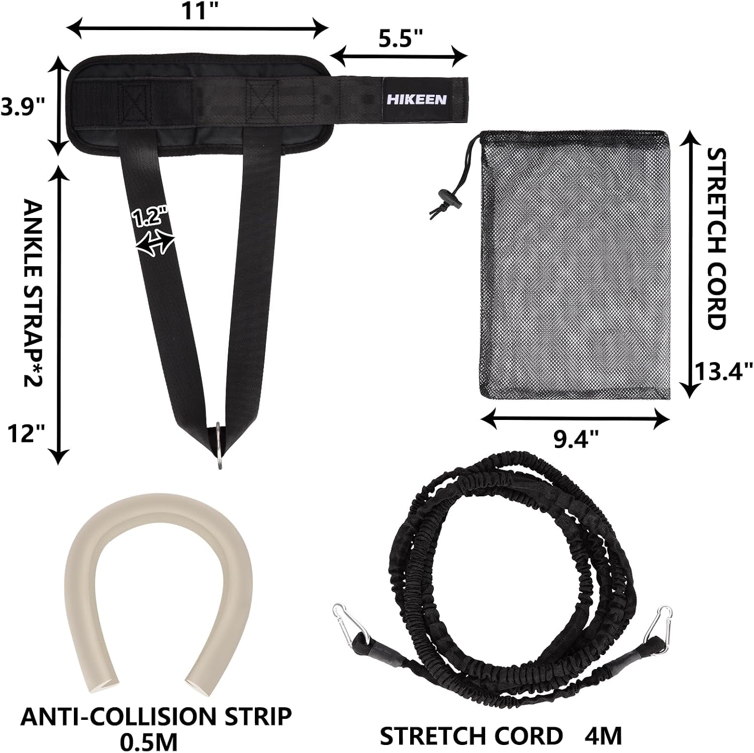 Swimming Training Belt - 4M Tether for Swim in Place, Stationary Harness, Aquatic Resistance Belt