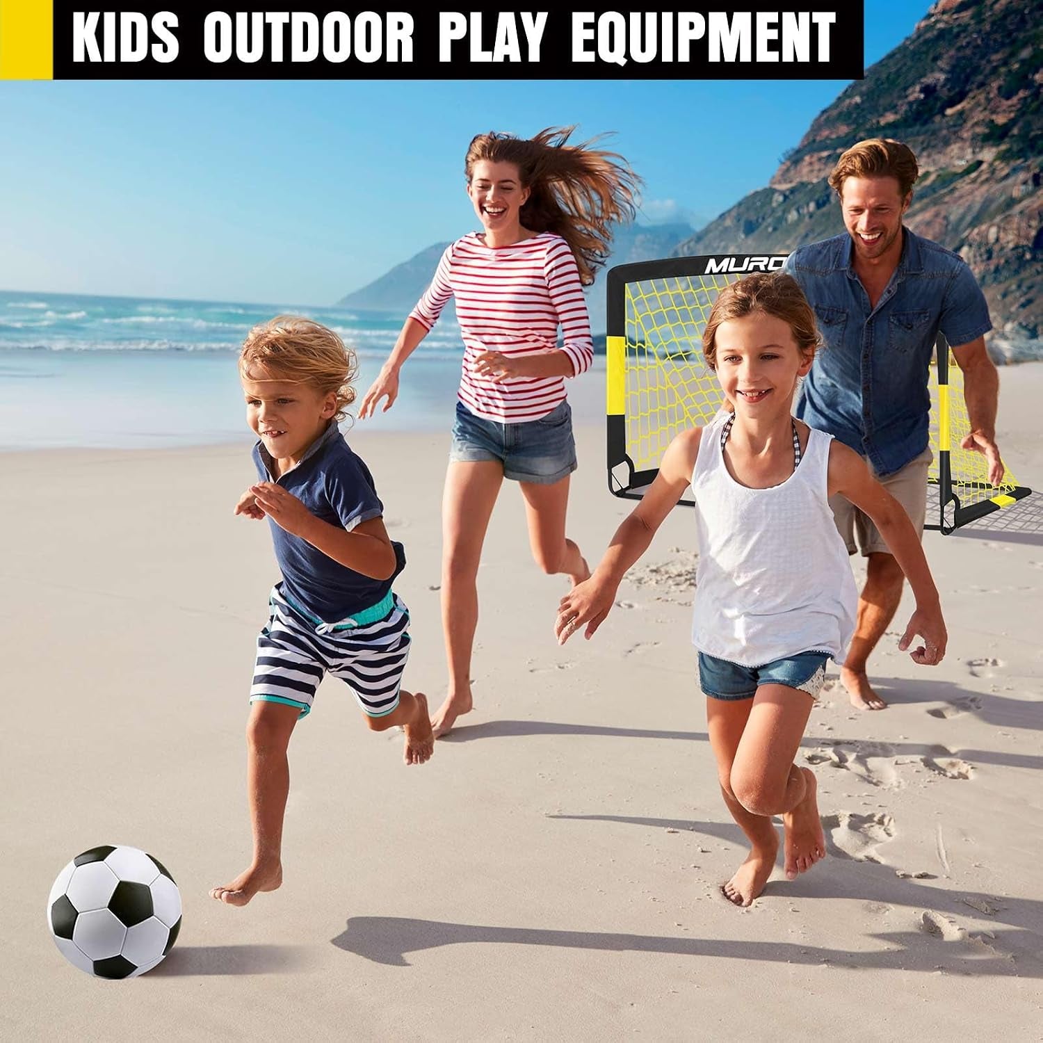 Soccer Goal, Kids Soccer Goals for Backyard Set, Pop up Soccer Net | 2 Pack Portable Soccer Nets with Soccer Ball, Cones, Training Equipment for Youth Toddler Indoor Outdoor Sports Games