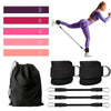 Resistance Bands Set – Resistance Band and Adjustable Ankle Exercise Bands with Cuffs Great Equipment for Training, Working Out, Yoga,Home Gym with Carry Bag,Set of 8(Black)