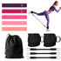 Resistance Bands Set – Resistance Band and Adjustable Ankle Exercise Bands with Cuffs Great Equipment for Training, Working Out, Yoga,Home Gym with Carry Bag,Set of 8(Black)