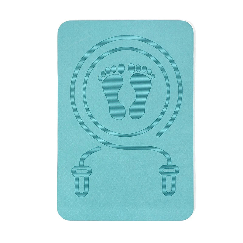 ZZ 6MM Skipping Rope Mat Anti-Noise Jump Rope Mat Floor Mats Exercise Shock Absorption Yoga Mat TPE Skipping Mat Fitness Pad