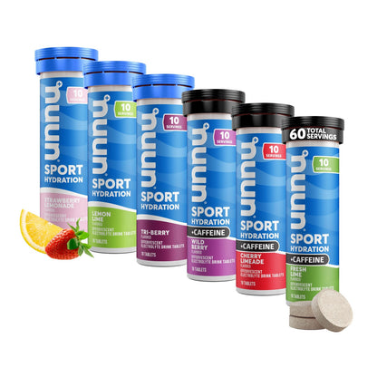 Electrolyte Tablets with Caffeine | Vegan Hydration Drink Mix | 6 Pack