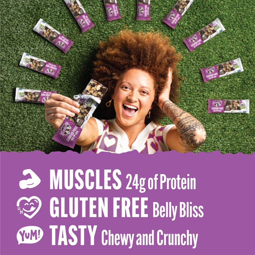 Cookie-Fied Big Bar Cookies &amp; Creme, Plant-Based Protein Bar, Gluten-Free, Vegan and Non-Gmo, 12 Count