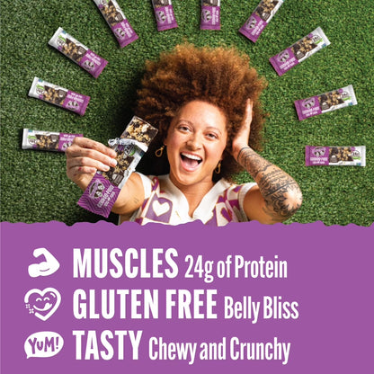 Cookie-Fied Big Bar Cookies &amp; Creme, Plant-Based Protein Bar, Gluten-Free, Vegan and Non-Gmo, 12 Count