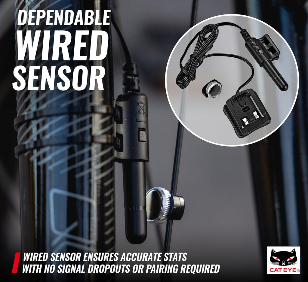 Wired Bike Computer | Entry-Level Speedometer and Odometer, Perfect for Beginner Cyclists, Auto Start/Stop, Easy Setup for Road, MTB, Gravel Bikes