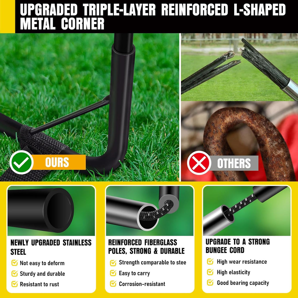 Soccer Goal, Kids Soccer Goals for Backyard Set, Pop up Soccer Net | 2 Pack Portable Soccer Nets with Soccer Ball, Cones, Training Equipment for Youth Toddler Indoor Outdoor Sports Games