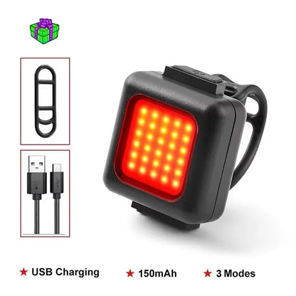 Bike Light COB Front Rear Bicycle Lights LED Rechargeable Mountain Road Bicycle Lamp MTB Tail Light Cycling Flashlight