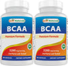 2 Pack  BCAA Branch Chain Amino Acid, 3200Mg per Serving, 400 Capsules