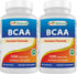 2 Pack  BCAA Branch Chain Amino Acid, 3200Mg per Serving, 400 Capsules