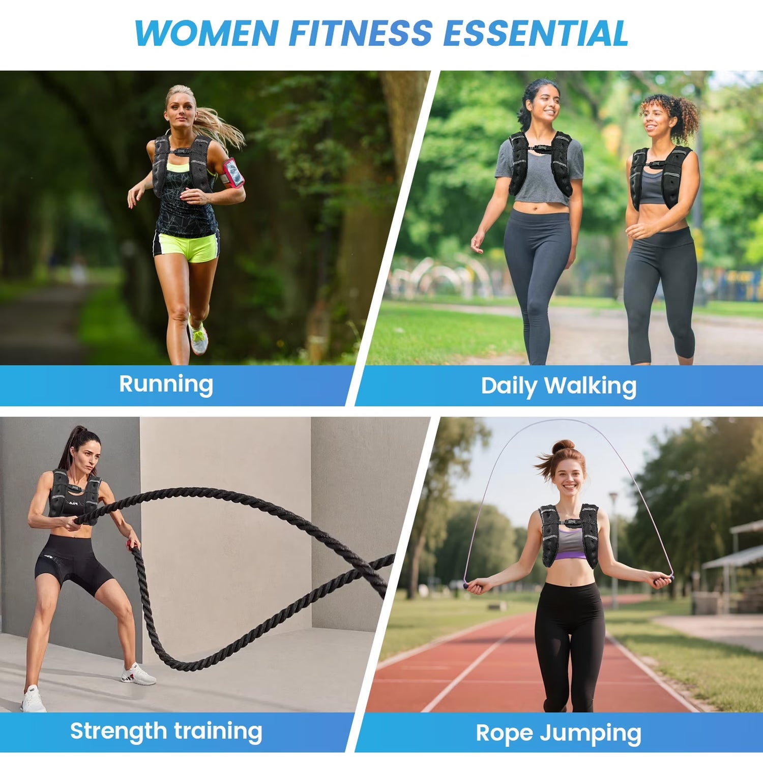 Weighted Vest 8 Lb Weight Vest for Woman Men Sport Weighted Vest with Reflective Stripe Adjustable Buckle Straps Back Black Mesh Pocket for Strength Training Running